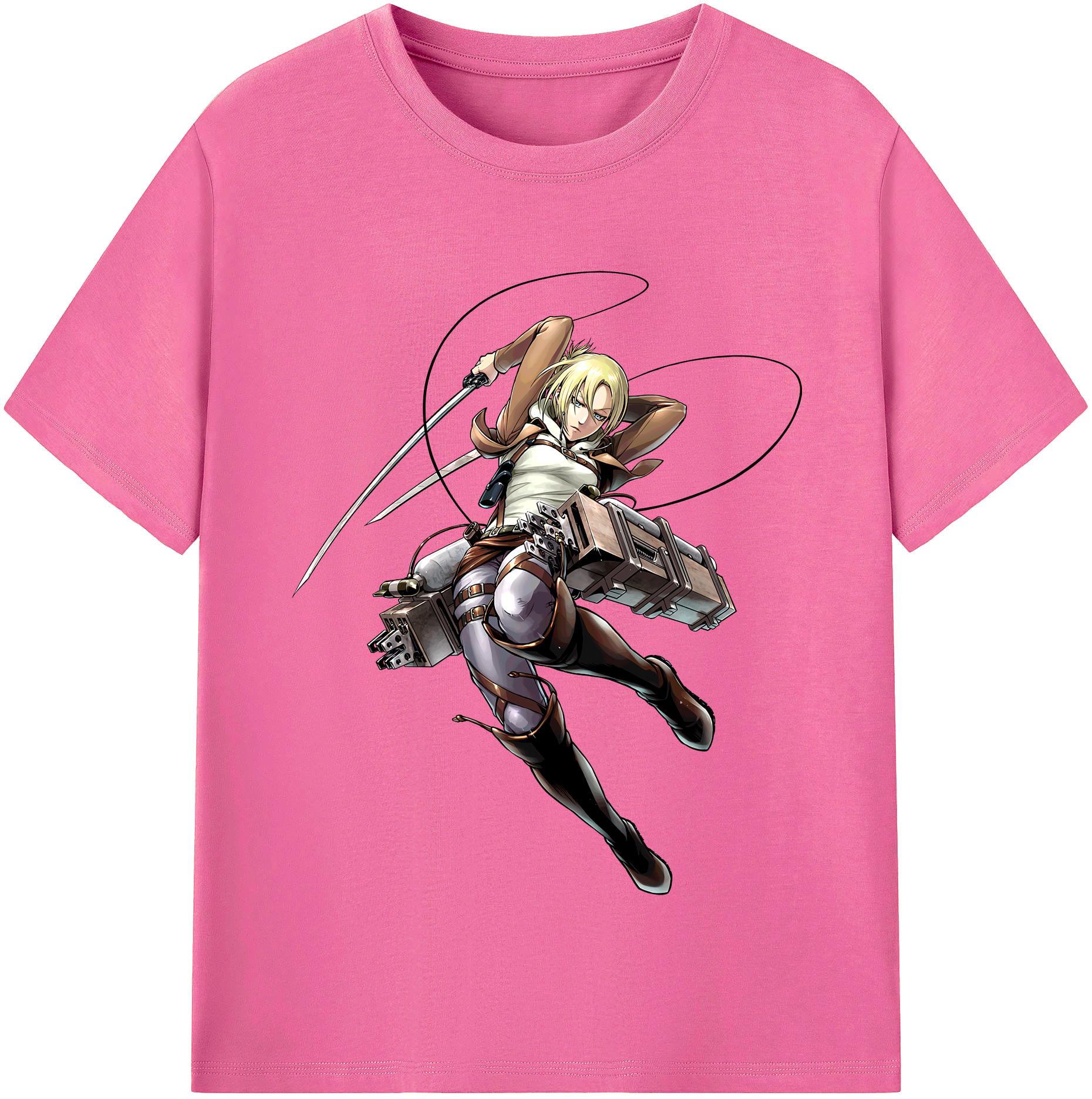 （画像用） 進撃の巨人 アニ・レオンハート Attack on Titan Annie Leonhart レディースカジュアルプリントTシャツ（綿100％）